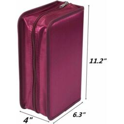 FLAVORA Rose 128 CD Case DVD Wallet Cover Disc Storage in Burgundy - Size: 1000mm - thumbnail 2