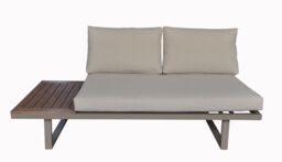 Modish Furnishing Beige Aluminium 4 Seater Modular Corner Sofa Chaise Garden Set - thumbnail 3