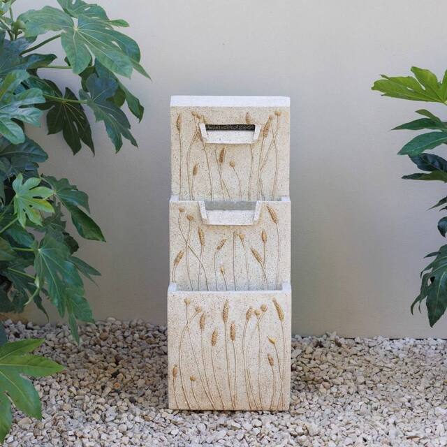 Primrose Hetton Fields Cascading Blade Water Feature in White in Cream - image 1