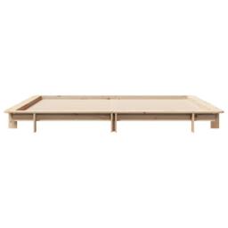 Berkfield Home Bed Frame without Mattress 180x200 cm Super King Solid Wood Pine in Light Brown - thumbnail 4