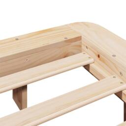 Berkfield Home Bed Frame without Mattress 180x200 cm Super King Solid Wood Pine in Light Brown - thumbnail 7