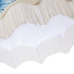 Happy Homewares Vibrant Blue Floral Handmade Victorian Lamp Shade with White Trims - Size: 14 inches - thumbnail 5
