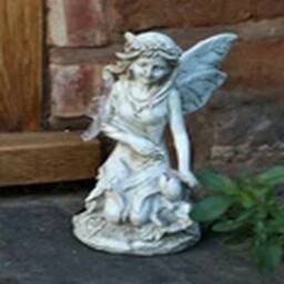 EONLION Garden Ornament Cherub Fairy Angel Home Decor Figurine Statue in White - thumbnail 5