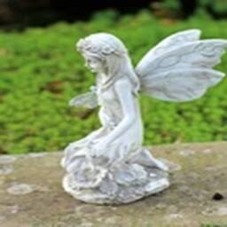 EONLION Garden Ornament Cherub Fairy Angel Home Decor Figurine Statue in White - thumbnail 3