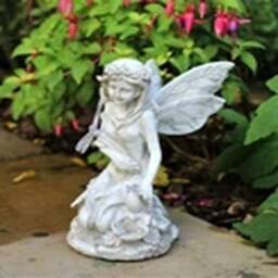EONLION Garden Ornament Cherub Fairy Angel Home Decor Figurine Statue in White - thumbnail 4