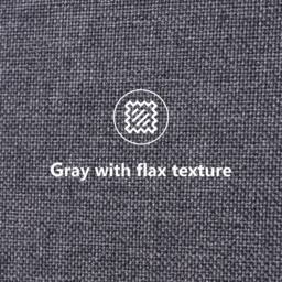 ModernLuxe Linen upholstered single bed with winged headboard & wood slats in Grey - thumbnail 3