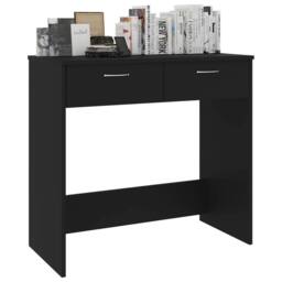 Berkfield Home Desk Black 80x40x75 cm Engineered Wood - Size: 80 x 40 x 75 cm - thumbnail 5