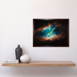Artery8 Hubble Space Telescope Image Planetary Nebula NGC 2818 Red Green Blue Gas Cloud Glowing Outer Layers Open Star Cluster Art Print Framed - thumbnail 2