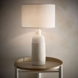 K LIVING Aria 53cm Light Cream Ceramic Table Lamp - thumbnail 2