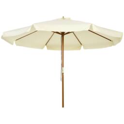 OUTSUNNY 3.3(m) Garden Parasol Umbrella Outdoor Sun Shade Canopy with 8 Ribs Beige - thumbnail 2