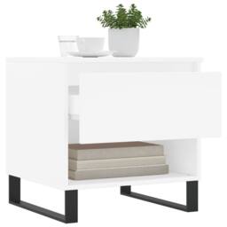 Berkfield Home Modern Coffee Tables 2 pcs White 50x46x50 cm Engineered Wood - Size: 50 x 46 x 50 cm - thumbnail 4