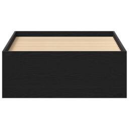 Berkfield Home Bed Frame without Mattress Black Oak 100x200 cm Engineered Wood - thumbnail 5