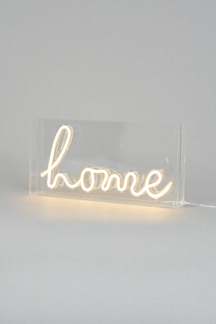 BHS Lighting Glow Home Neon Light Box Table Lamp in White - image 1