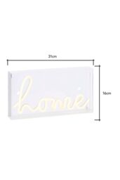 BHS Lighting Glow Home Neon Light Box Table Lamp in White - thumbnail 5