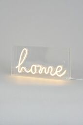 BHS Lighting Glow Home Neon Light Box Table Lamp in White - thumbnail 1