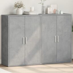 Berkfield Home Sideboards 2 pcs Concrete Grey 60x31x84 cm Engineered Wood - Size: 60 x 31 x 84 cm - thumbnail 1