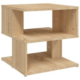 Berkfield Home Side Table Sonoma Oak 40x40x40 cm Engineered Wood in Brown - Size: 40 x 40 x 40 cm - thumbnail 2
