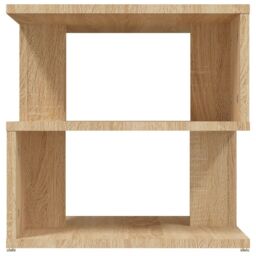 Berkfield Home Side Table Sonoma Oak 40x40x40 cm Engineered Wood in Brown - Size: 40 x 40 x 40 cm - thumbnail 4