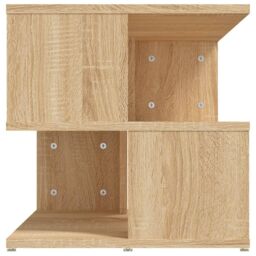 Berkfield Home Side Table Sonoma Oak 40x40x40 cm Engineered Wood in Brown - Size: 40 x 40 x 40 cm - thumbnail 5