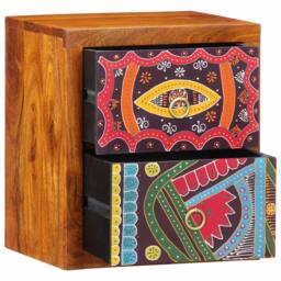 Berkfield Home Stunning Bedside Cabinet 35x30x40 cm Solid Wood Acacia - Size: 35 x 30 x 40 cm - thumbnail 4