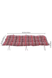 Living and Home 125cm L x 48cm W Ethnic Print Button Tufted Lounge Cushion in Red - Size: 125 cm L x 48 cm W - thumbnail 7