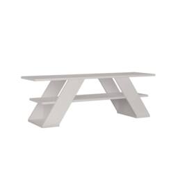 CALICOSY TV Stand With 3 Shelves, 120 Cm Wide - Farfalla in White