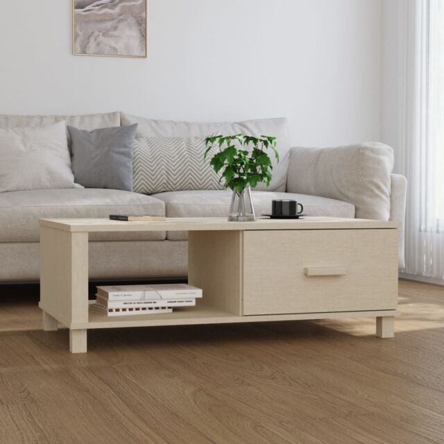 Berkfield Home Coffee Table HAMAR Honey Brown 100x55x35 cm Solid Wood Pine - Size: 100 x 55 x 35 cm - image 1