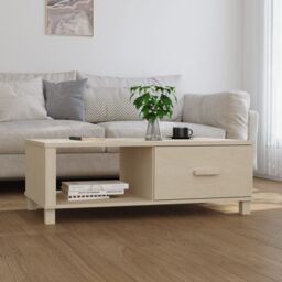 Berkfield Home Coffee Table HAMAR Honey Brown 100x55x35 cm Solid Wood Pine - Size: 100 x 55 x 35 cm - thumbnail 1