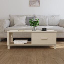 Berkfield Home Coffee Table HAMAR Honey Brown 100x55x35 cm Solid Wood Pine - Size: 100 x 55 x 35 cm - thumbnail 3