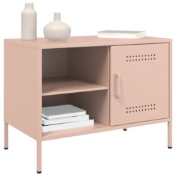 Berkfield Home TV Cabinet Pink 68x39x50.5 cm Steel - thumbnail 4