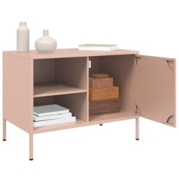 Berkfield Home TV Cabinet Pink 68x39x50.5 cm Steel - thumbnail 5