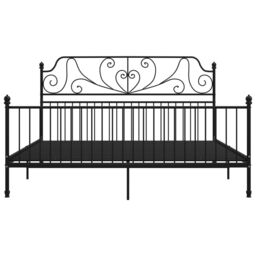 Berkfield Home Bed Frame Black Metal 180x200 cm Super King - thumbnail 3
