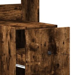 Berkfield Home Kitchen Cabinet Smoked Oak 35x50x180 cm Engineered Wood in Brown - Size: 35 x 50 x 180 cm - thumbnail 9