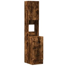 Berkfield Home Kitchen Cabinet Smoked Oak 35x50x180 cm Engineered Wood in Brown - Size: 35 x 50 x 180 cm - thumbnail 2