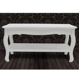 Berkfield Home Coffee Table 2 Tiers MDF White - thumbnail 4