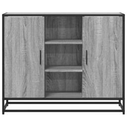 Berkfield Home Sideboard Grey Sonoma 92x35x76 cm Engineered Wood - Size: 92 x 35 x 76 cm - thumbnail 4