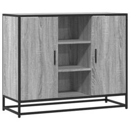 Berkfield Home Sideboard Grey Sonoma 92x35x76 cm Engineered Wood - Size: 92 x 35 x 76 cm - thumbnail 1