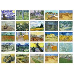 "Artery8 Wall Art Print 50 Pcs Vincent Van Gogh Art Aesthetic Collage Kit Paintings s A6 Set Pack 15x10 cm (6x4"") Room Decor Poster Collection Starry" - thumbnail 1
