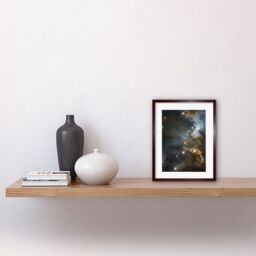 Artery8 Wall Art Print Hubble Space Astronomy Serpens Nebula HBC 672 Orange Blue Stellar Nursery Sun Star Bat Shadow Interstellar Dust Cloud Artwork - thumbnail 2