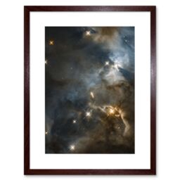 Artery8 Wall Art Print Hubble Space Astronomy Serpens Nebula HBC 672 Orange Blue Stellar Nursery Sun Star Bat Shadow Interstellar Dust Cloud Artwork - thumbnail 1