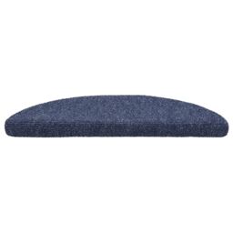 Berkfield Home 15 pcs Self-adhesive Stair Mats Needle Punch 56x17x3 cm Blue - Size: Medium - thumbnail 4