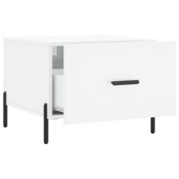 Berkfield Home Coffee Table High Gloss White 50x50x40 cm Engineered Wood - Size: 50 x 50 x 40 cm - thumbnail 6