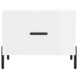 Berkfield Home Coffee Table High Gloss White 50x50x40 cm Engineered Wood - Size: 50 x 50 x 40 cm - thumbnail 5