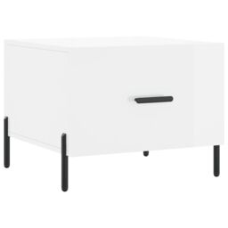 Berkfield Home Coffee Table High Gloss White 50x50x40 cm Engineered Wood - Size: 50 x 50 x 40 cm - thumbnail 2