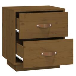 Berkfield Home Bedside Cabinets 2 pcs Honey Brown 40x34x45 cm Solid Wood Pine - Size: 40 x 34 x 45 cm - thumbnail 8