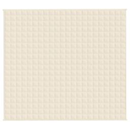 Berkfield Home Weighted Blanket Light Cream 200x220 cm 9 kg Fabric - thumbnail 3