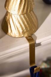Dibor Set of 2 Gold Fir Tree Stocking Hook Christmas Stocking Holder - Size: 2 Pack - thumbnail 4