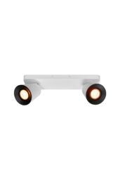 CGC Lighting 'Elli' White Double Cylinder Surface Mounted Adjustable Ceiling Spotlight with a choice of White, Black or Gold Inner - thumbnail 1