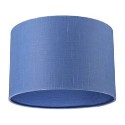 Happy Homewares Designer English Manor Blue Textured Linen Fabric Circular Lamp Shade in Dark Blue - Size: 12 inches - thumbnail 4