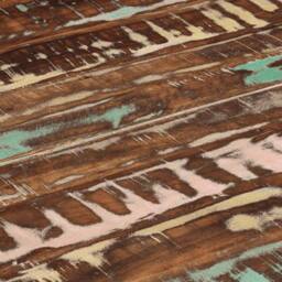 Berkfield Home Green Dining Table Ã˜110x78 cm Solid Wood Reclaimed & Steel in Brown - Size: 110x78 cm - thumbnail 7